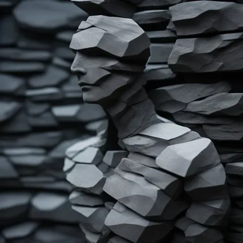 00012-2965743376-[man __ 0.26] made of stone, cracks, [(double exposure) _ 0.2], dark slate.webp